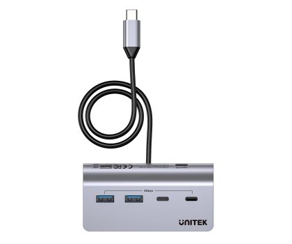 Hub USB UNITEK Hub alumininiowy USB-A/USB-C z 4 portami 5Gbp H1337AGY01